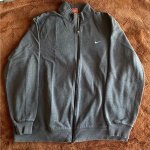 Nike Dark Grey Zip Up Sweater